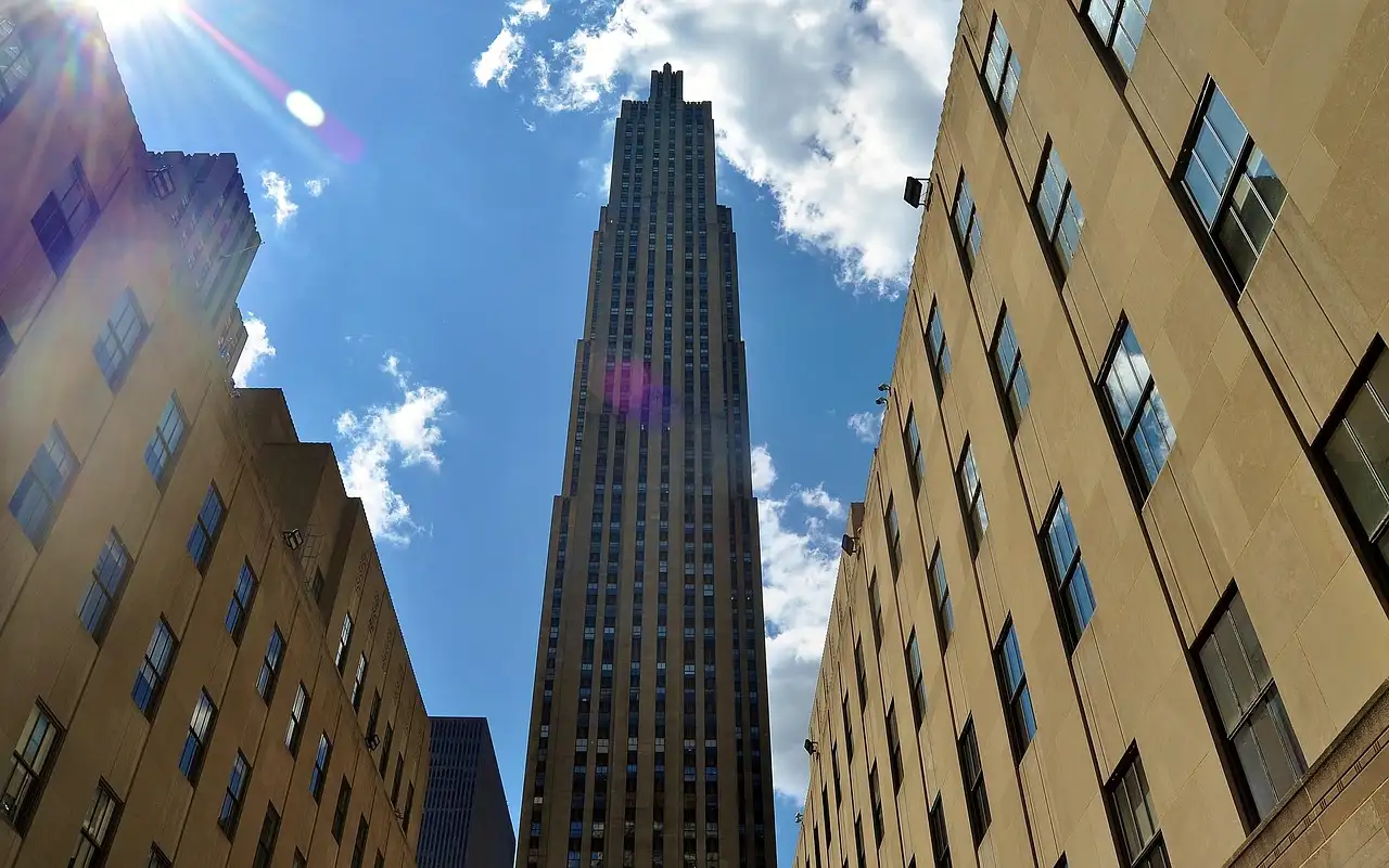 30 Rockefeller Plaza, home of Top of the Rock, seen from below
