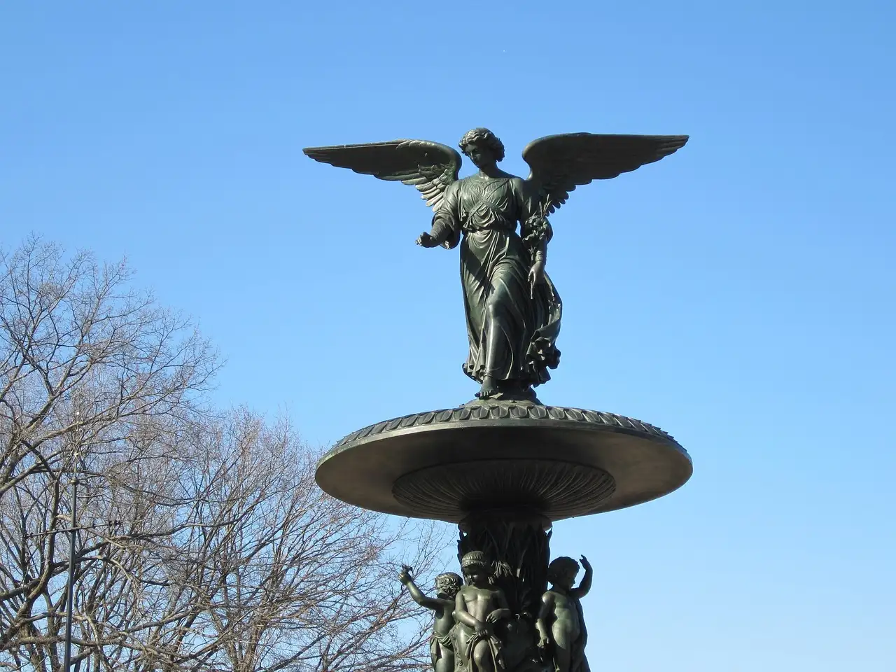The Angel of the Waters statue on Bethesda Fountain in Central Park