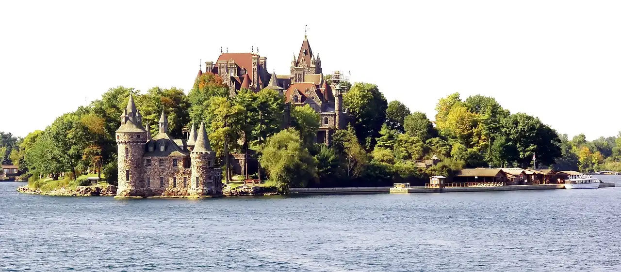 Boldt Castle on its island in the Thousand Islands
