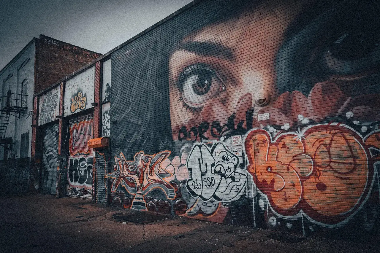 A Brooklyn building covered in graffiti
