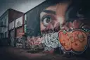 A Brooklyn building covered in graffiti