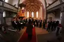A choir singing in a church
