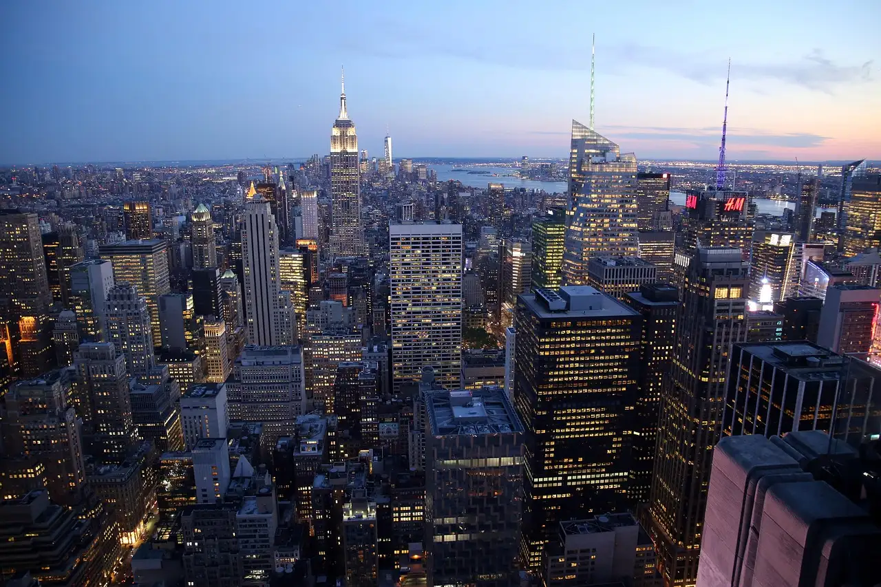 The Empire State Building in the blue hour