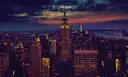The Empire State Building at dusk