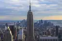 The Empire State Building rising above Midtown Manhattan