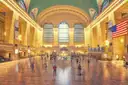 Grand Central's main concourse in warm light