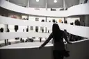 The white spiral ramps of the Guggenheim rotunda