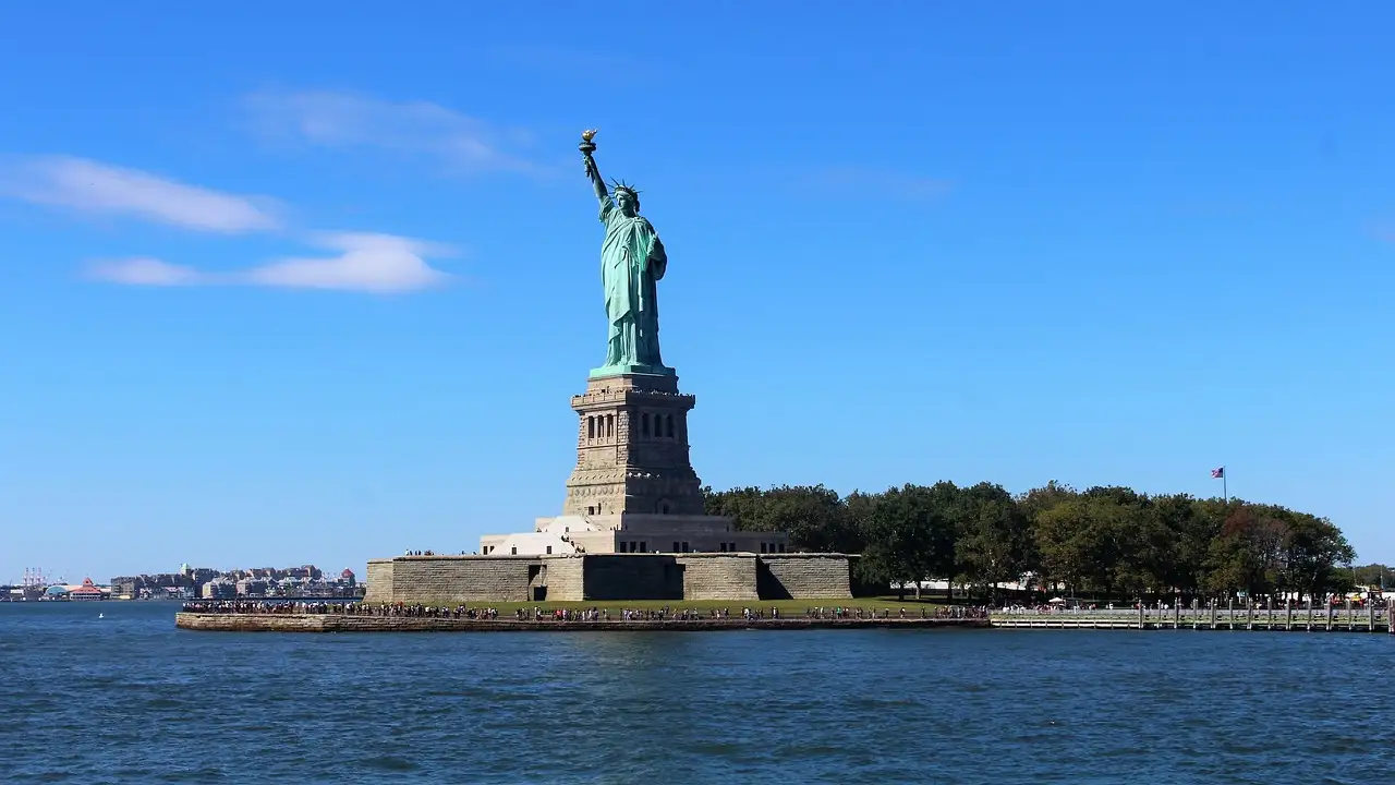 Liberty Island with the Statue of Liberty