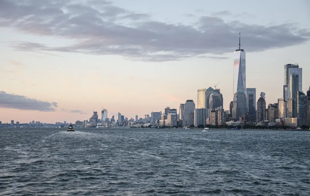 Lower Manhattan seen from the Hudson River