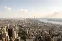 Manhattan seen from high above, looking south