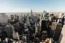 Manhattan seen from above on a clear day