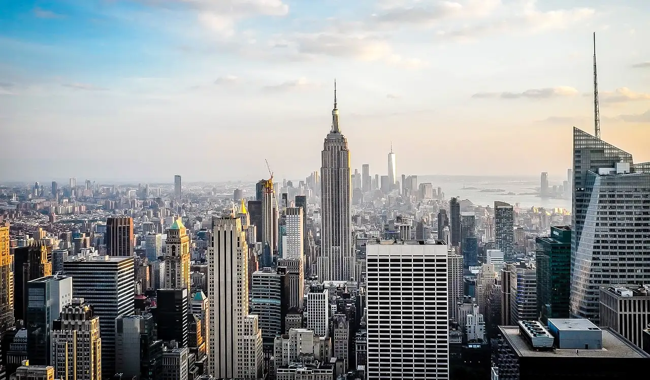 The Midtown skyline with the Empire State Building in the middle
