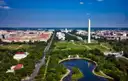 The National Mall and Washington Monument from the air