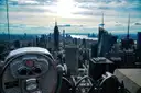 Observation-deck binoculars facing the Empire State Building