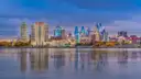 The Philadelphia skyline across the river