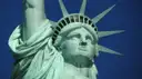 The Statue of Liberty's face and crown