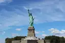 The Statue of Liberty on its pedestal