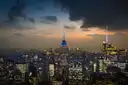 Dusk view south from Top of the Rock over Midtown