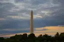 The Washington Monument in Washington DC at dusk