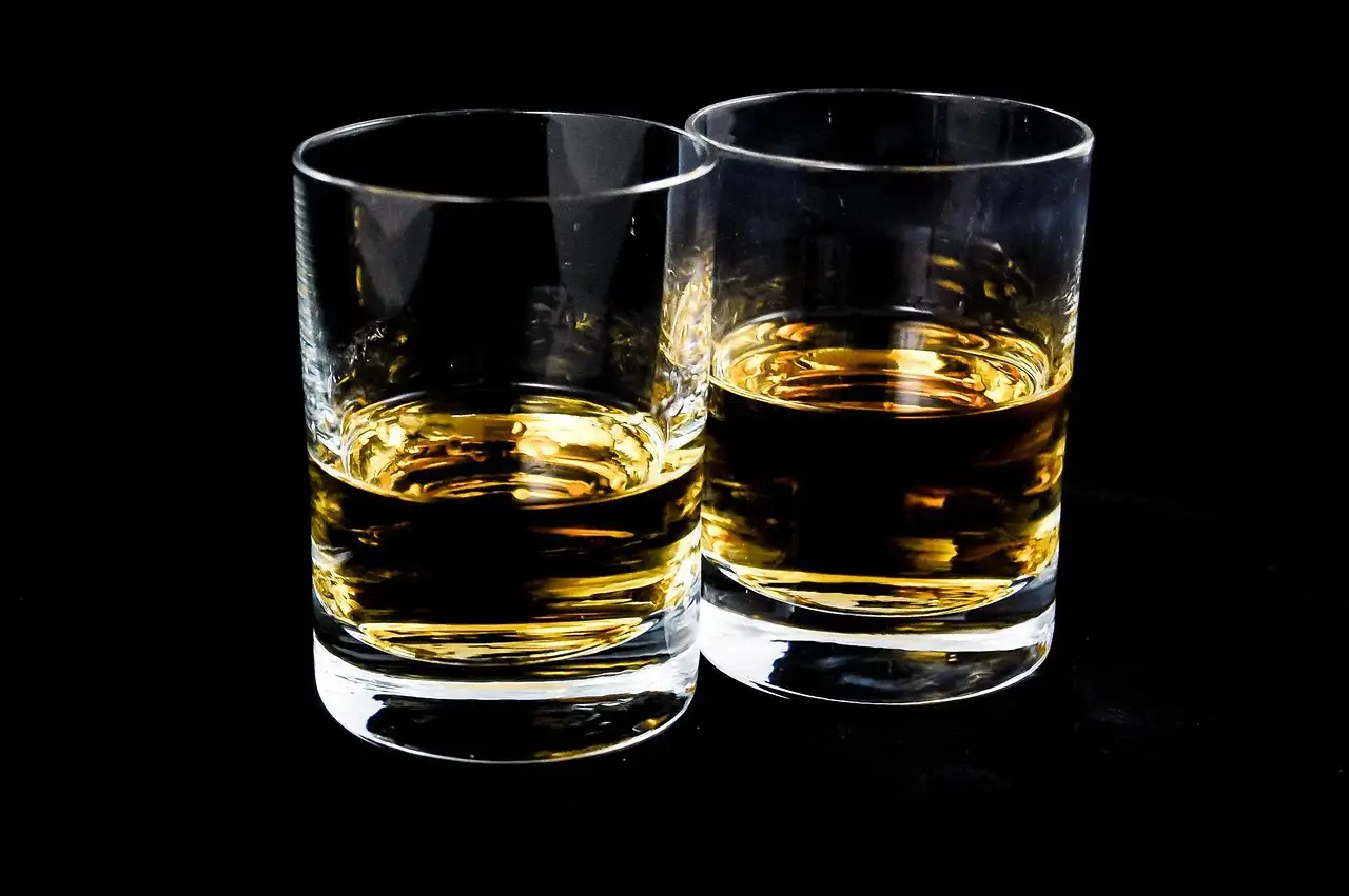 Glasses of whiskey