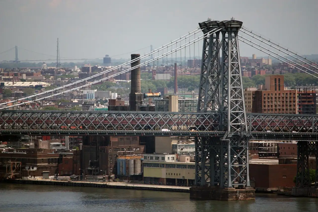 The Williamsburg Bridge over the East River