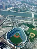 Yankee Stadium in the Bronx seen from the air